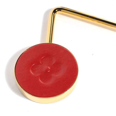 LOUIS VUITTON Purse Hook Red Gold VIP 